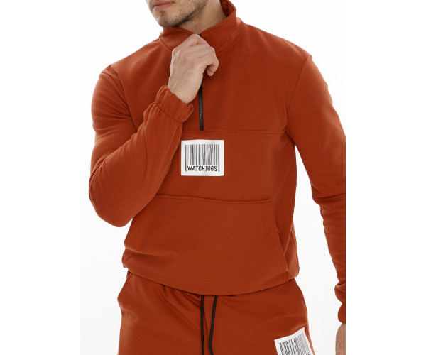 Спортивный костюм анорак оранжевого цвета 9155O