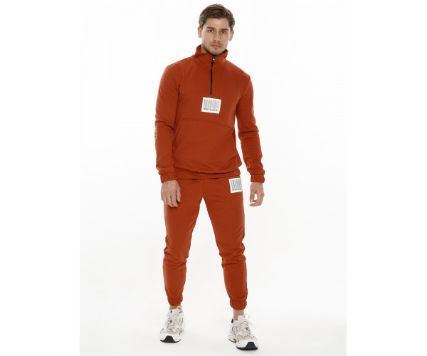 Спортивный костюм анорак оранжевого цвета 9155O