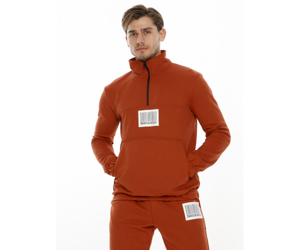 Спортивный костюм анорак оранжевого цвета 9155O