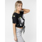 Топ футболка женская черного цвета 06021Ch