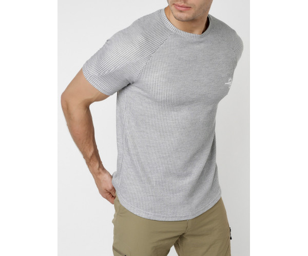 Футболка в полоску серого цвета 221030Sr