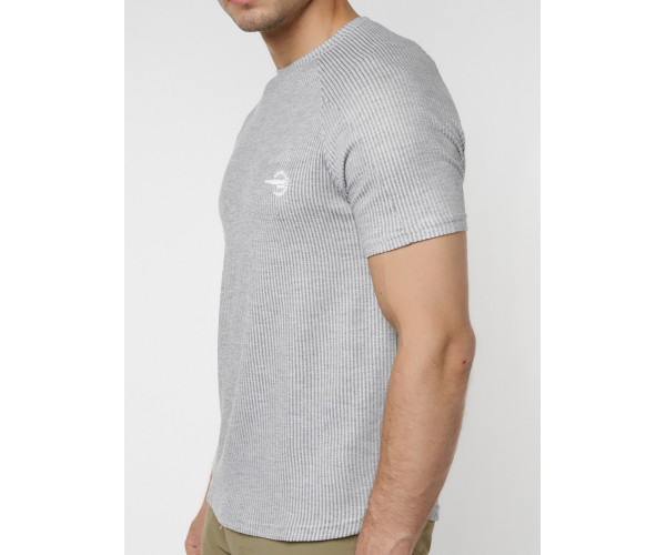 Футболка в полоску серого цвета 221030Sr