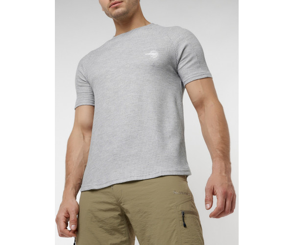 Футболка в полоску серого цвета 221030Sr