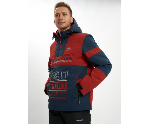 Горнолыжный костюм анорак мужской красного цвета 077024Kr