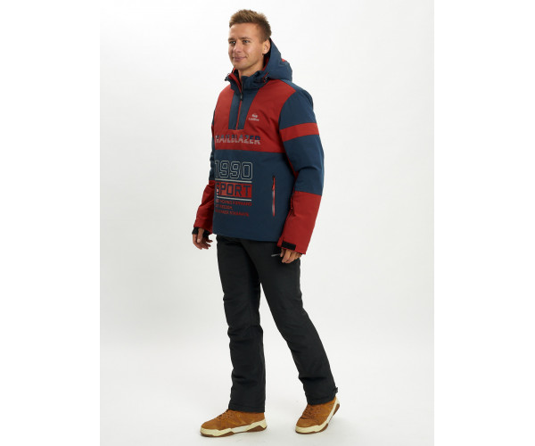 Горнолыжный костюм анорак мужской красного цвета 077024Kr