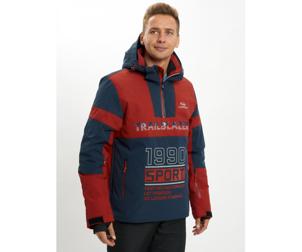 Горнолыжный костюм анорак мужской красного цвета 077024Kr