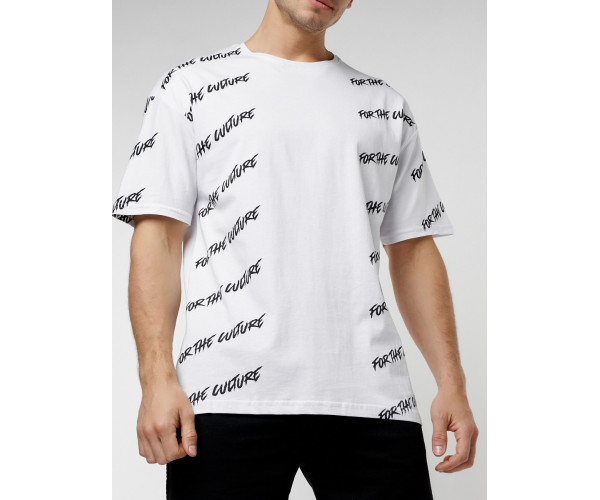 Мужская футболка с надписью белого цвета 221085Bl