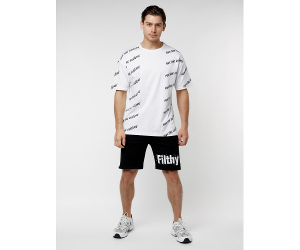 Мужская футболка с надписью белого цвета 221085Bl