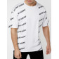 Мужская футболка с надписью белого цвета 221085Bl