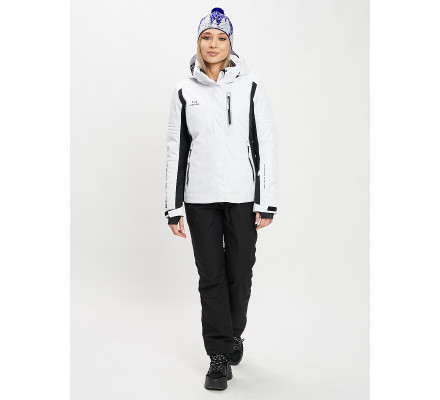 Горнолыжный костюм женский белого цвета 077034Bl