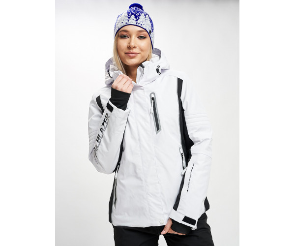 Горнолыжный костюм женский белого цвета 077034Bl