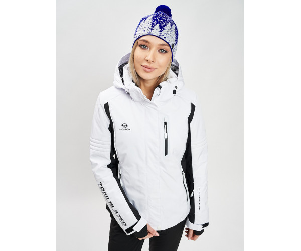 Горнолыжный костюм женский белого цвета 077034Bl