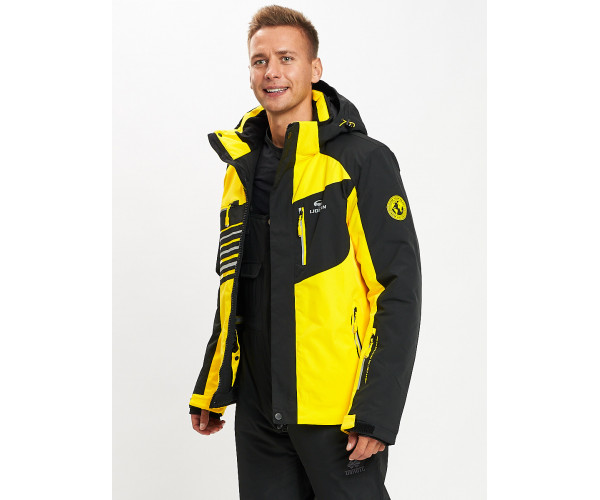 Горнолыжная куртка мужская желтого цвета 77012J