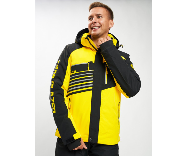Горнолыжная куртка мужская желтого цвета 77012J