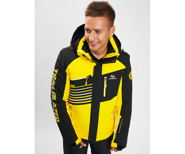 Горнолыжная куртка мужская желтого цвета 77012J
