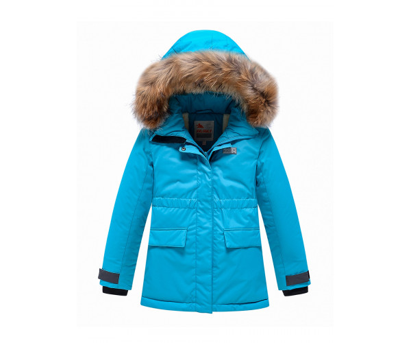 Парка зимняя Valianly для девочки голубого цвета 9034Gl