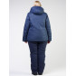 Женский зимний костюм горнолыжный большого размера темно-синего цвета 021982TS