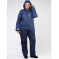 Женский зимний костюм горнолыжный большого размера темно-синего цвета 021982TS
