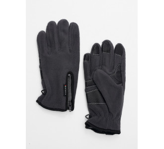 Перчатки мужские на флисе серого цвета 699Sr