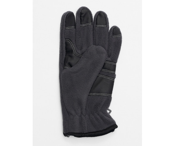 Перчатки мужские на флисе серого цвета 699Sr