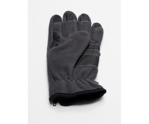 Перчатки мужские на флисе серого цвета 699Sr
