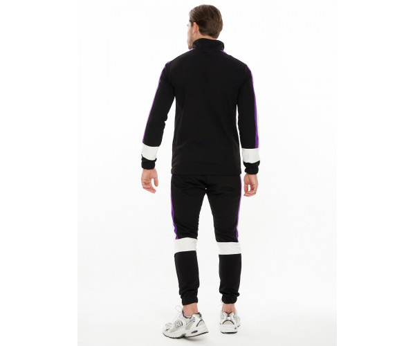 Спортивный костюм трикотажный черного цвета 9156Ch