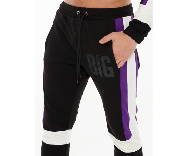 Спортивный костюм трикотажный черного цвета 9156Ch