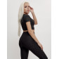 Костюм для фитнеса женский черного цвета 2001Ch