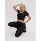 Костюм для фитнеса женский черного цвета 2001Ch