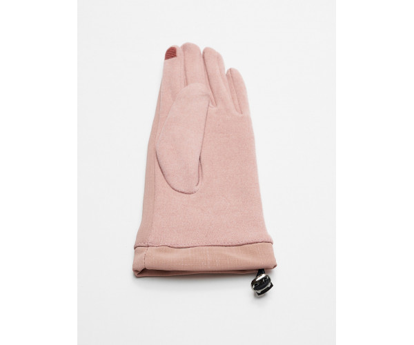Классические перчатки демисезонные женские розового цвета 610R