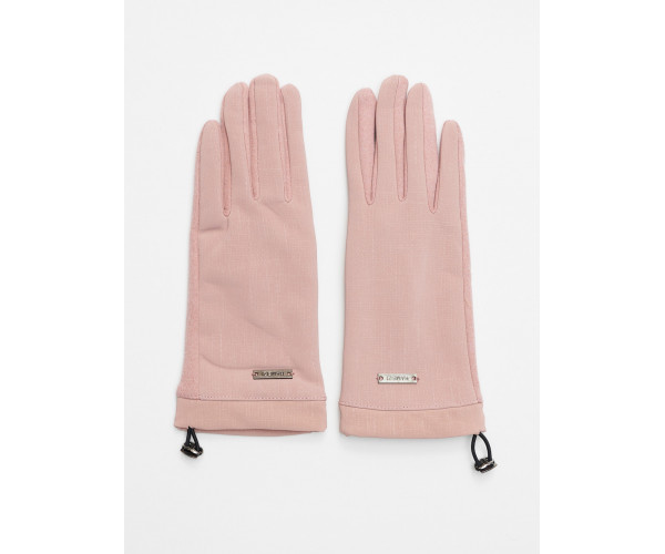 Классические перчатки демисезонные женские розового цвета 610R