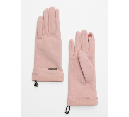 Классические перчатки демисезонные женские розового цвета 610R