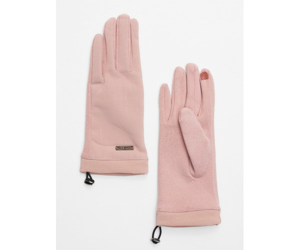 Классические перчатки демисезонные женские розового цвета 610R