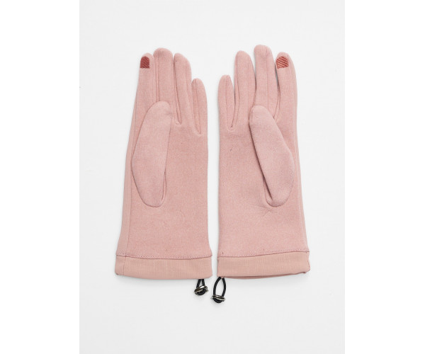 Классические перчатки демисезонные женские розового цвета 610R