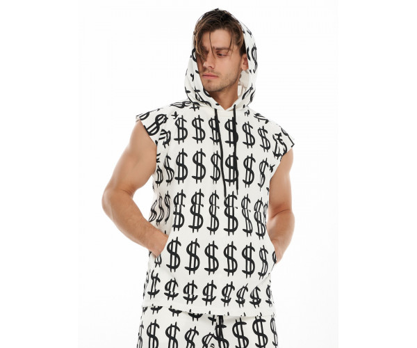 Костюм шорты и футболка белого цвета 9166Bl