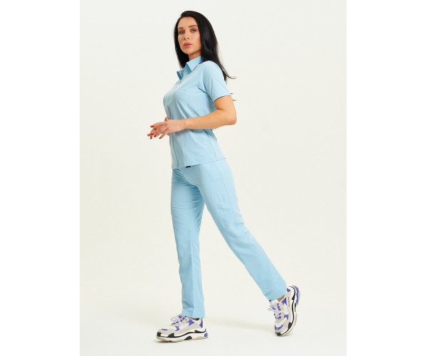 Спортивные брюки Valianly женские голубого цвета 33419Gl