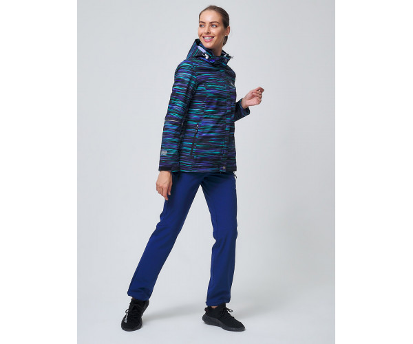 Костюм женский  темно-синего цвета 02038TS