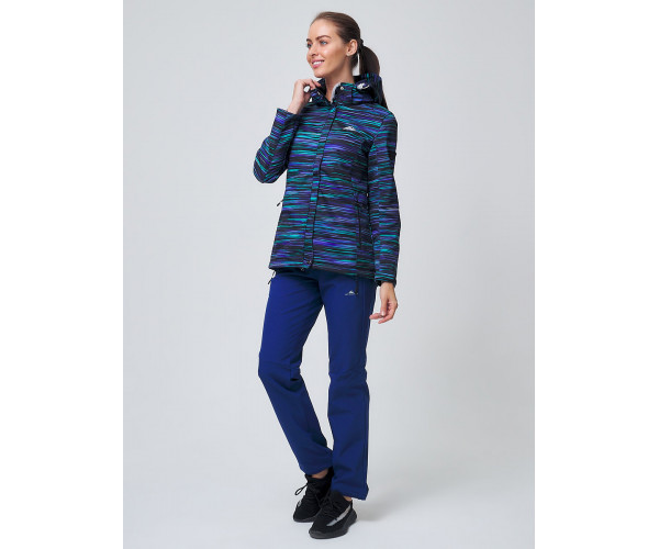 Костюм женский  темно-синего цвета 02038TS