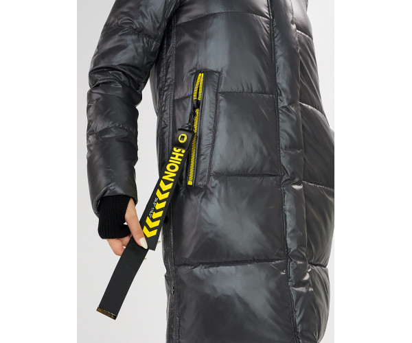 Куртка зимняя темно-серого цвета 72101TC