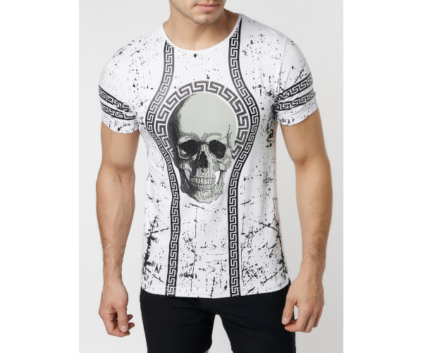 Подростковая футболка белого цвета 220034Bl