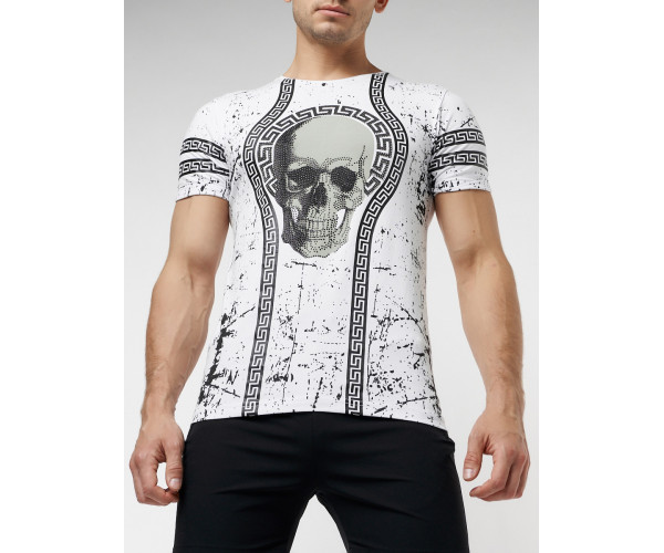 Подростковая футболка белого цвета 220034Bl