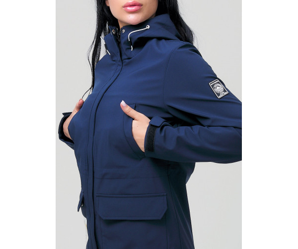 Парка женская  темно-синего цвета 2027TS