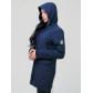 Парка женская  темно-синего цвета 2027TS