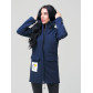 Парка женская  темно-синего цвета 2027TS