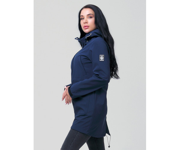 Парка женская  темно-синего цвета 2027TS