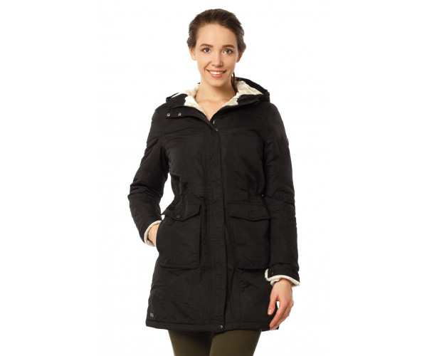 Женская демисезонная парка черного цвета 17099Ch