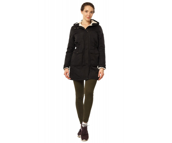 Женская демисезонная парка черного цвета 17099Ch