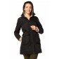 Женская демисезонная парка черного цвета 17099Ch