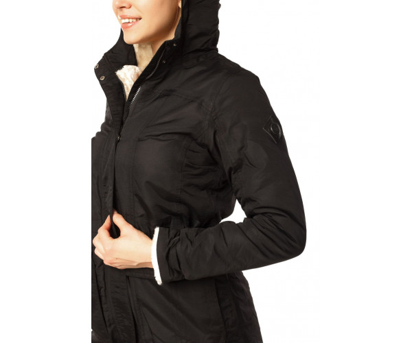 Женская демисезонная парка черного цвета 17099Ch