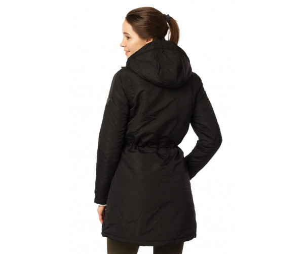 Женская демисезонная парка черного цвета 17099Ch